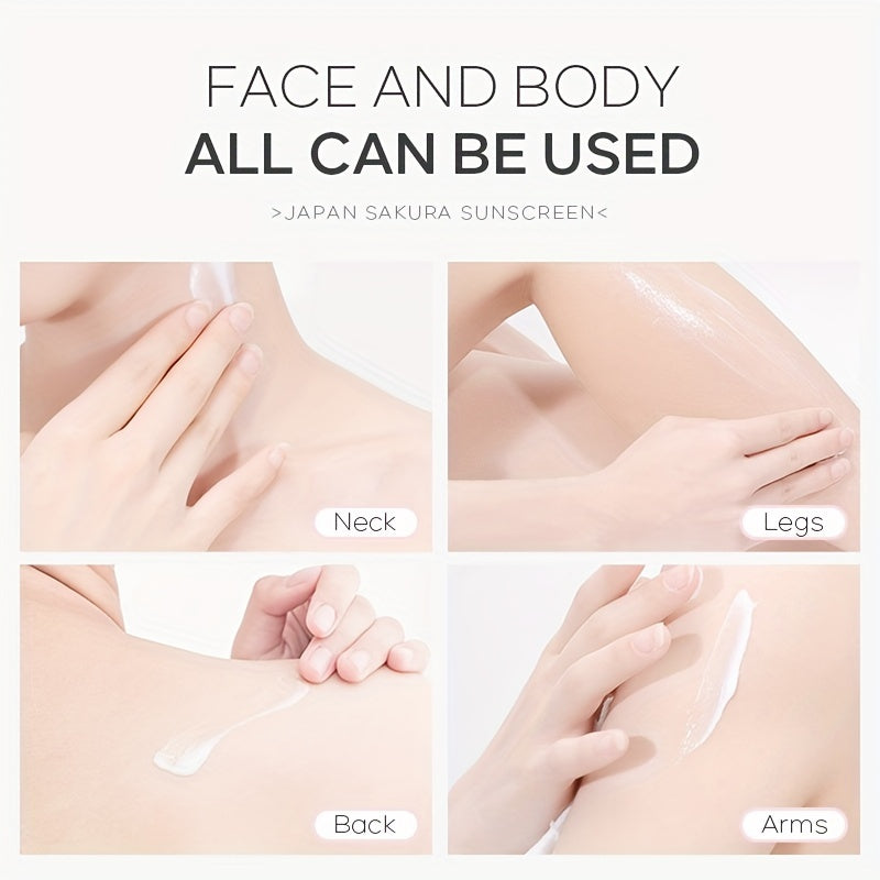 Juego de 3 Cremas solares unisex Sakura SPF50 PA+++ para protección contra luz azul y polvo