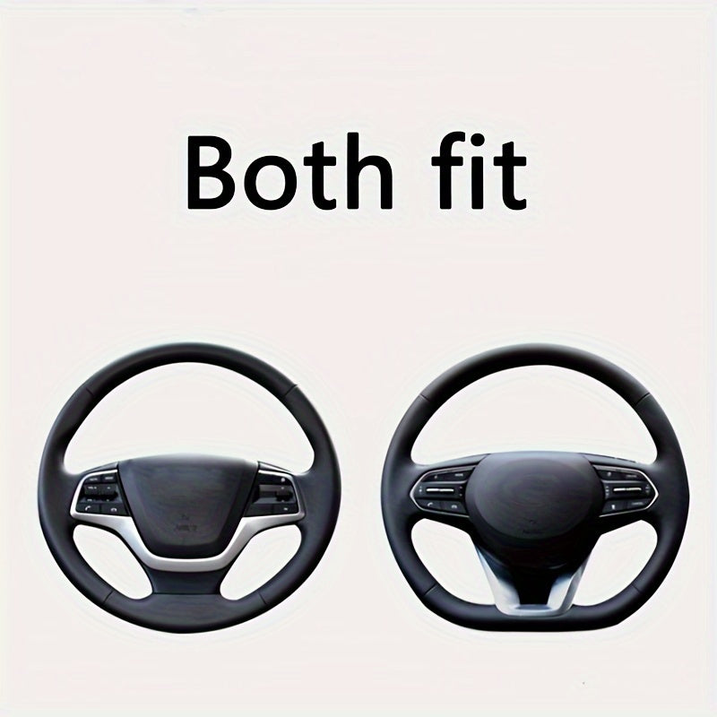 Universal Floral Pattern Car Steering Wheel Cover Breathable Non-Slip Polyester