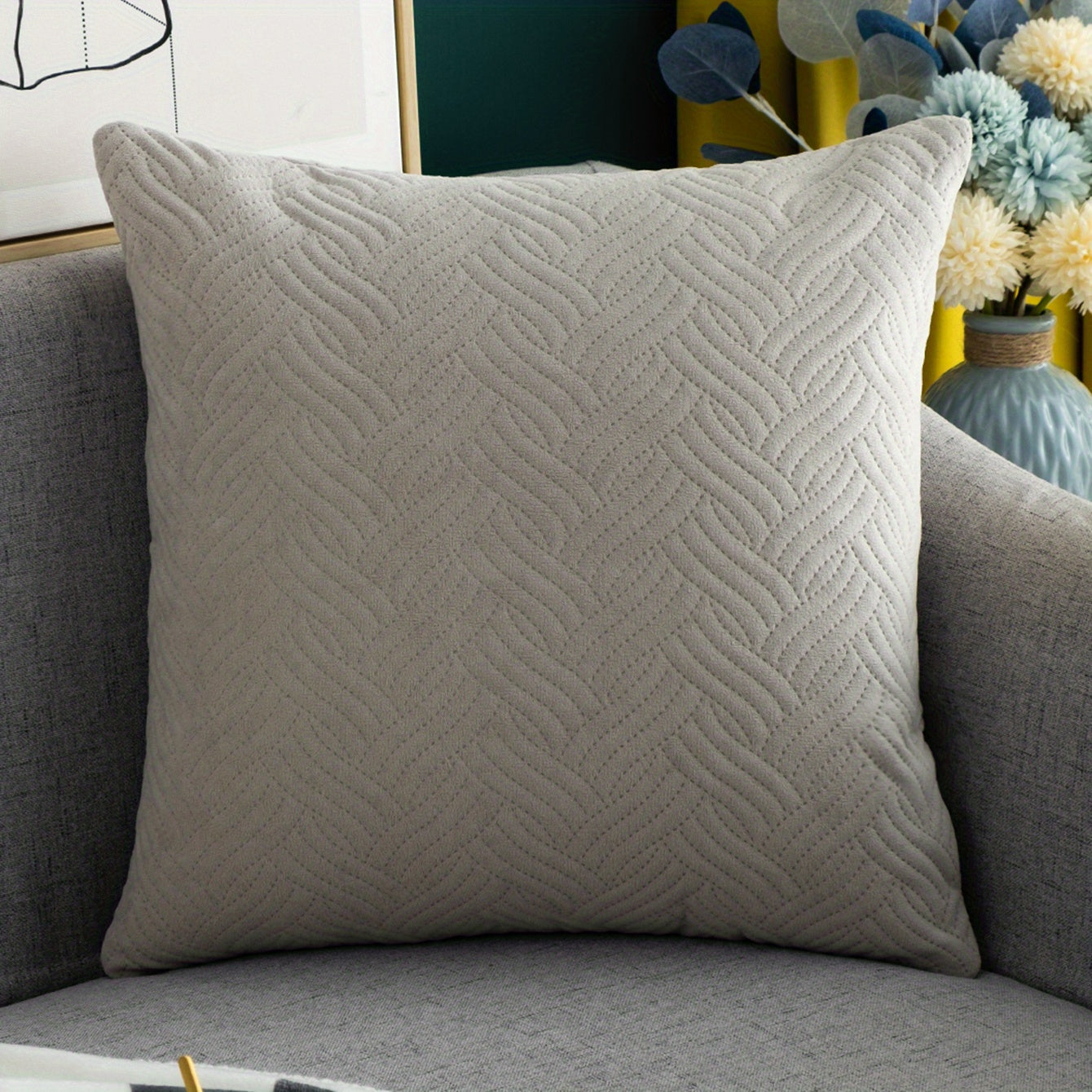 Luxurious Velvet Plush Pillow Cover for Bedroom Living Room and Car Decor