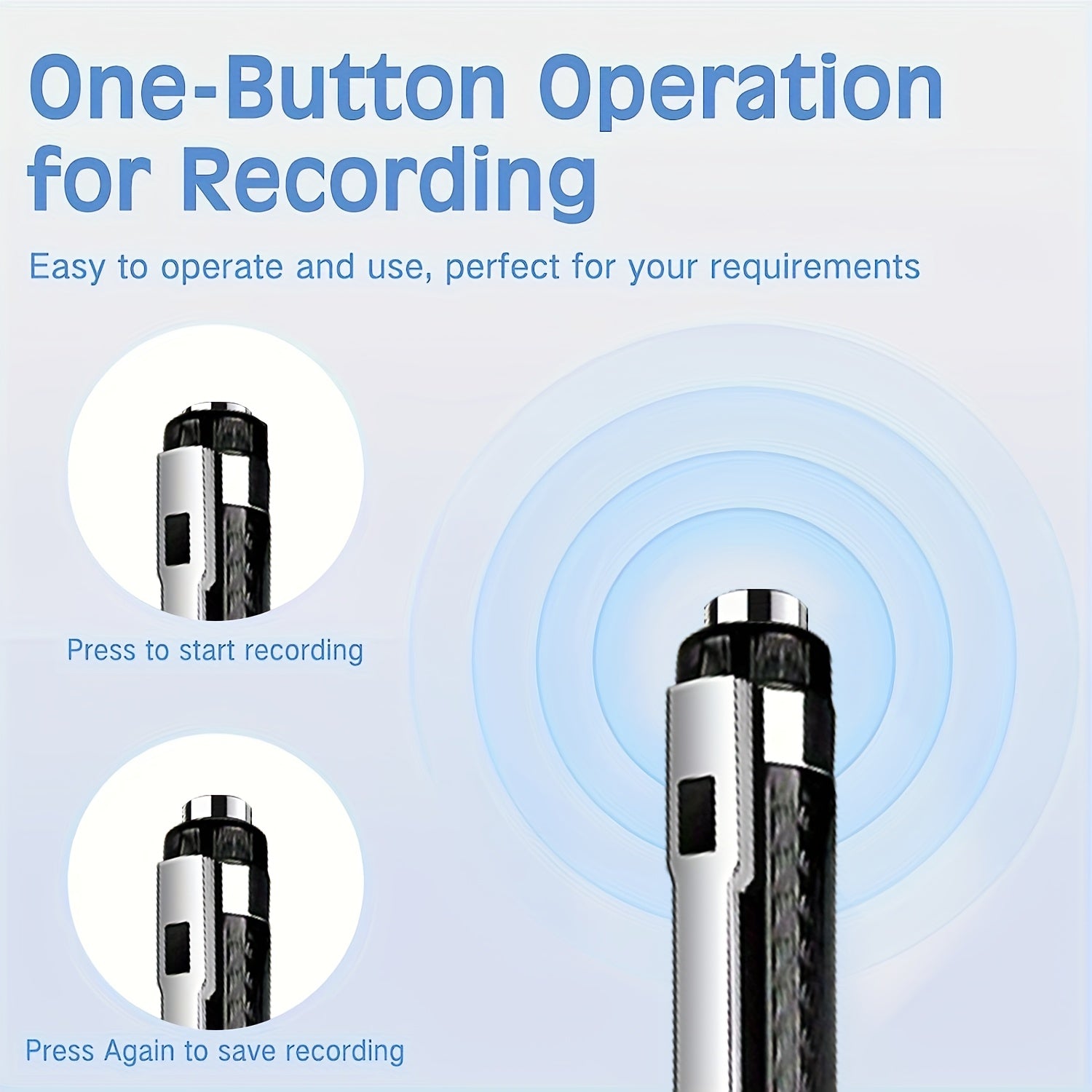 Digital Voice Recorder 64GB 32GB Noise Reduction Rechargeable Voice Activated