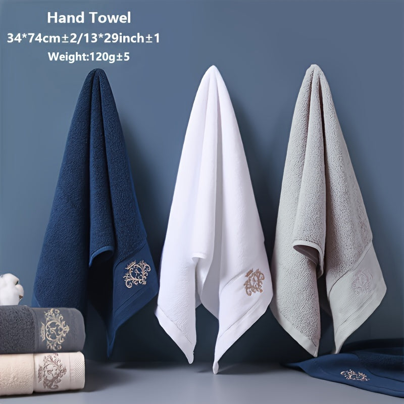 Set of 5 Cotton Hand Towels 120g Soft Absorbent for Hotel Bathroom Sauna and Home Use