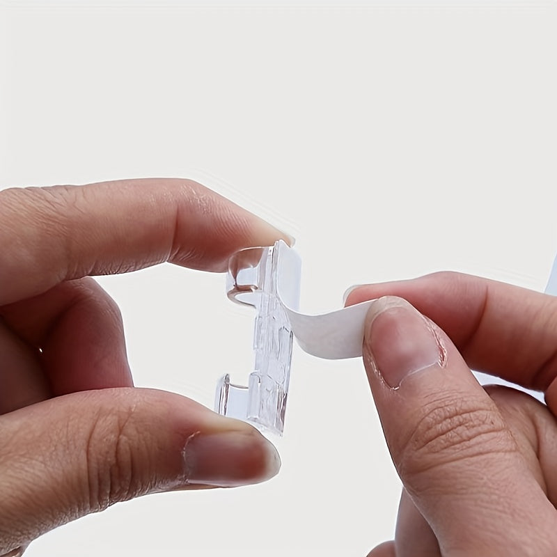 100 shaffof plastmassa kabel kliplari elektr tarmog'ini boshqarish uchun, devor va stol ostiga o'rnatish