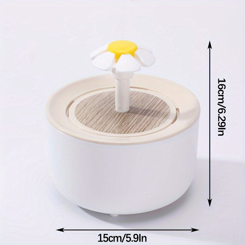 1L Cat Water Dispenser with Flowing Water Filtration Automatic Circulation