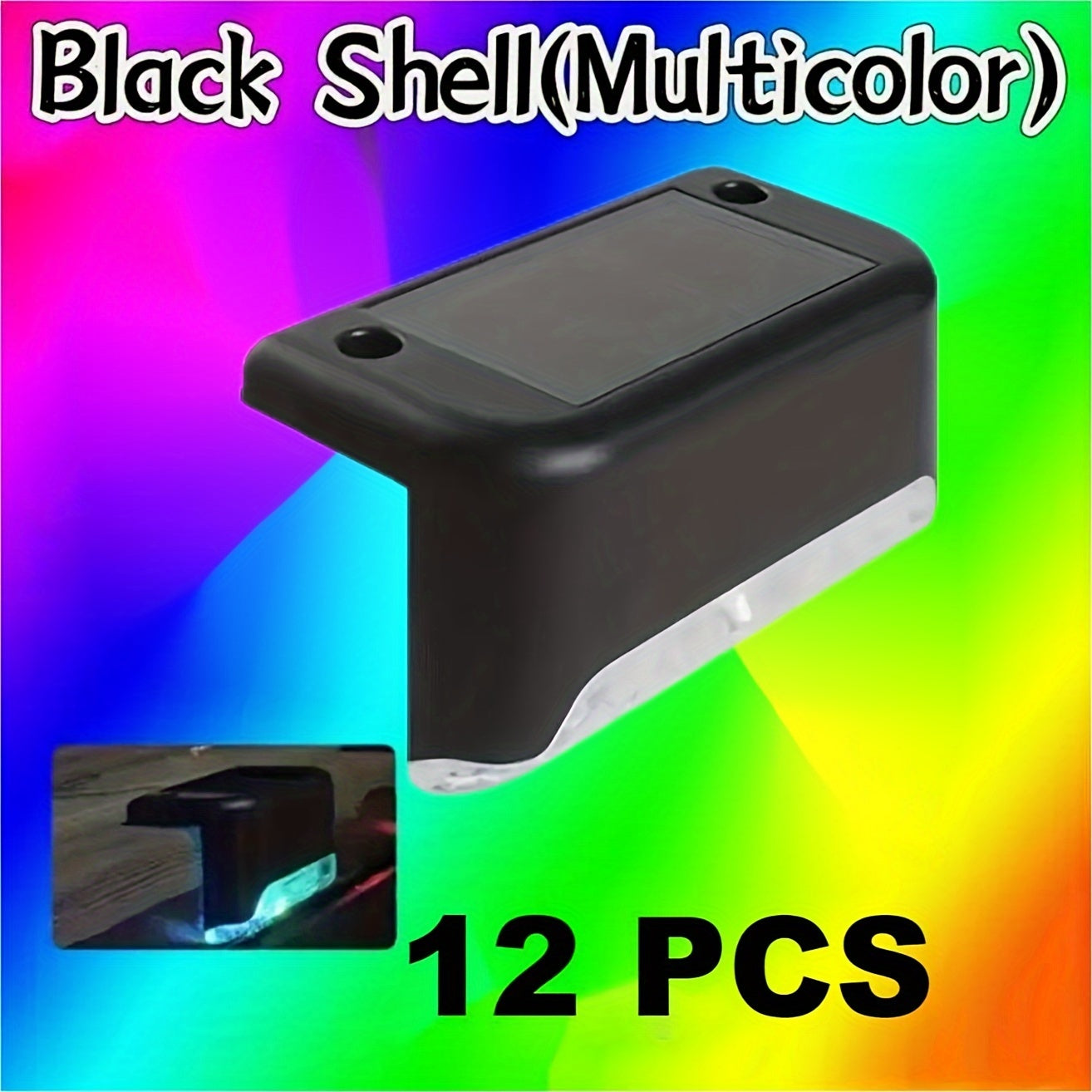 Lámparas solares LED de paso de 16/12/4 piezas para exteriores, para escaleras, caminos, resistentes al agua IPX-4