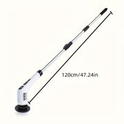 9-in-1 Electric Rotary Cleaning Brush with Extendable Stainless Steel Handle and Interchangeable Heads