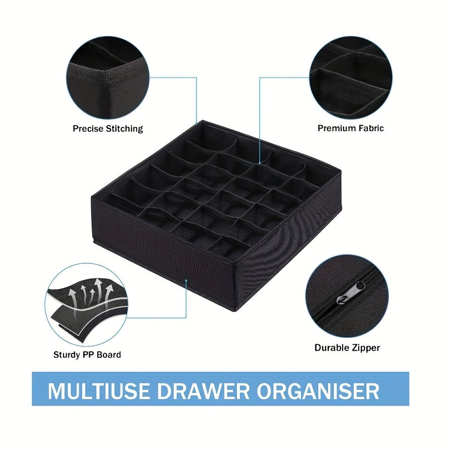 Breathable Fabric Lingerie Storage Box Folding Drawer Organizer for Bras Socks