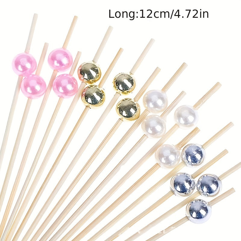 Handmade Bamboo Cocktail Picks for Appetizers Fruit and BBQ 4.7 Inches