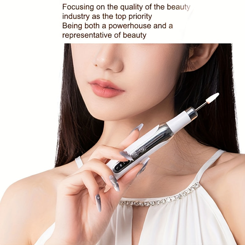 USB orqali zaryadlanadigan litiy batareyali elektr tirnoq polirovchisi va burg'ulash to'plami, manikyur va pedikyur uchun mukammal, gel lakni olib tashlash vositasi bilan birga.