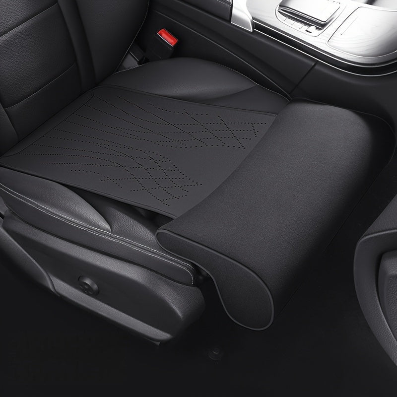 Car Seat Thigh Support Cushion Nappa Leather Memory Foam for Long Drives