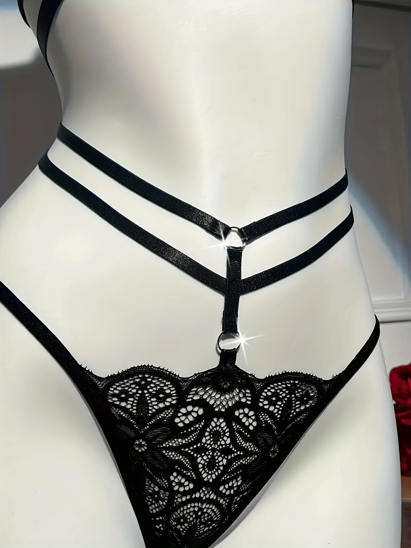 Women's Lingerie Set with Thin Shoulder Straps Soft Cotton Comfortable Underwear