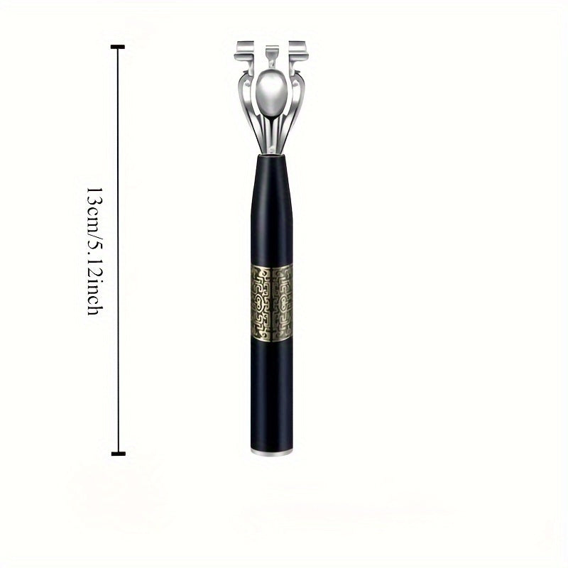 Men's 7-Layer Stainless Steel Razor Set with 12 Cartridges and Handle