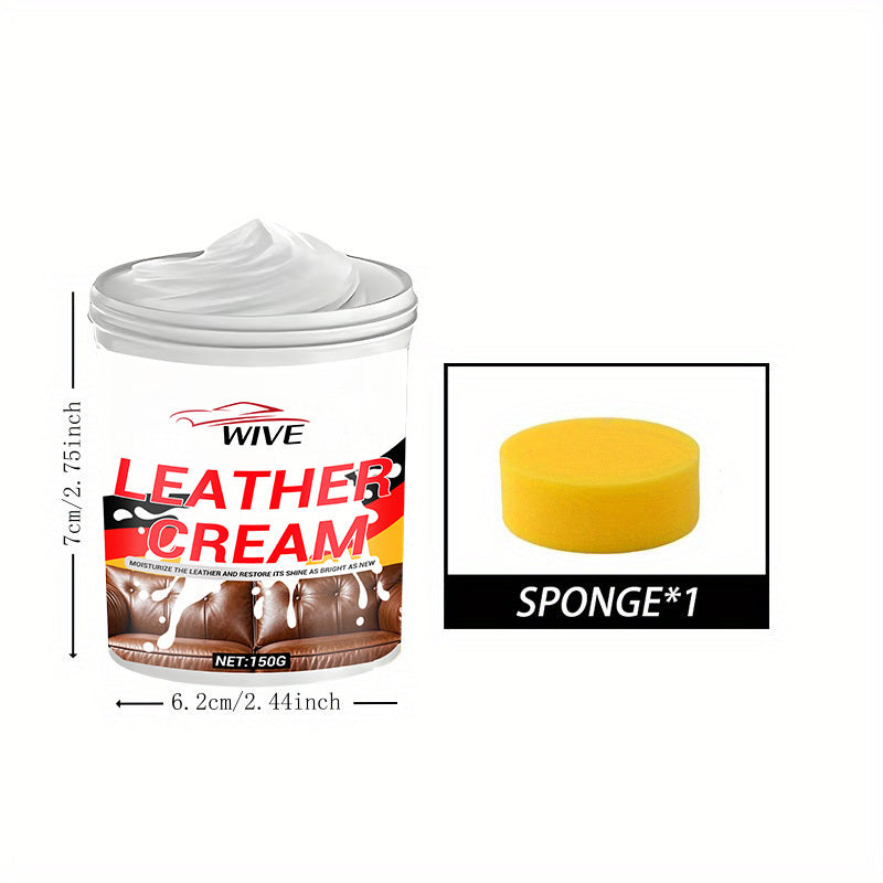 Leather Care Cream for Sofas Shoes and Jackets 150g Conditioning Restoring