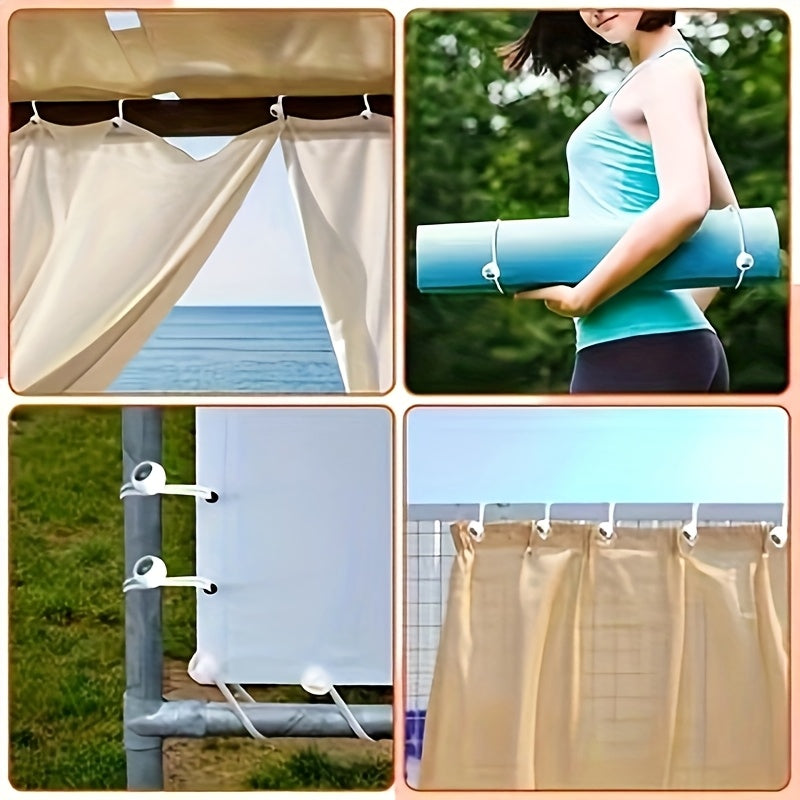 10 dona Naylon Bungee Tasmalar va Plastik Qo'llar bilan sayohat uchun chodir kliplar