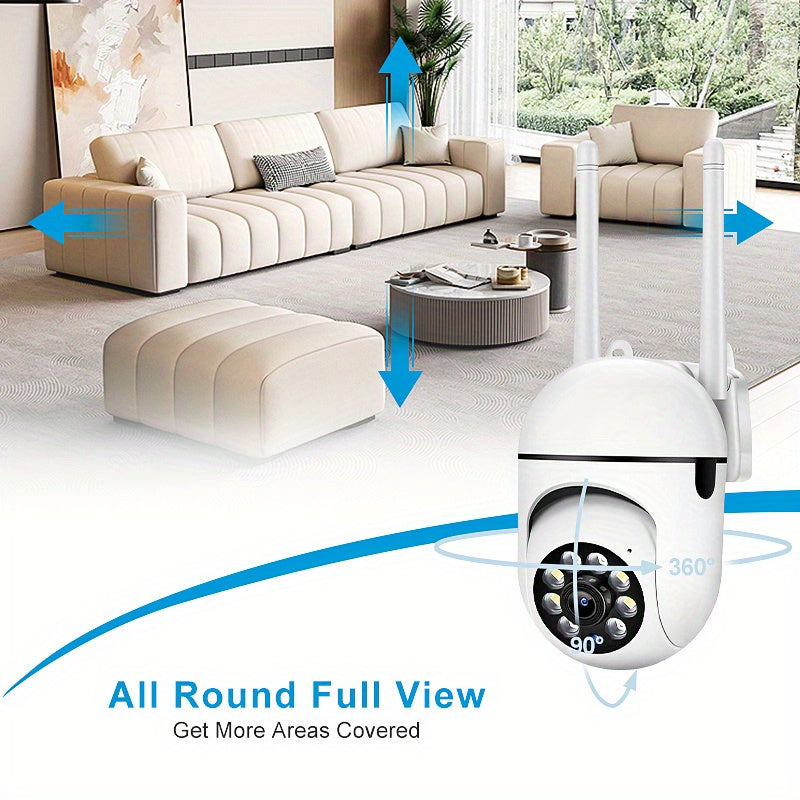 Wireless Security Camera 1440P HD Night Vision Two-Way Audio Motion Alerts Gimbal USB Powered