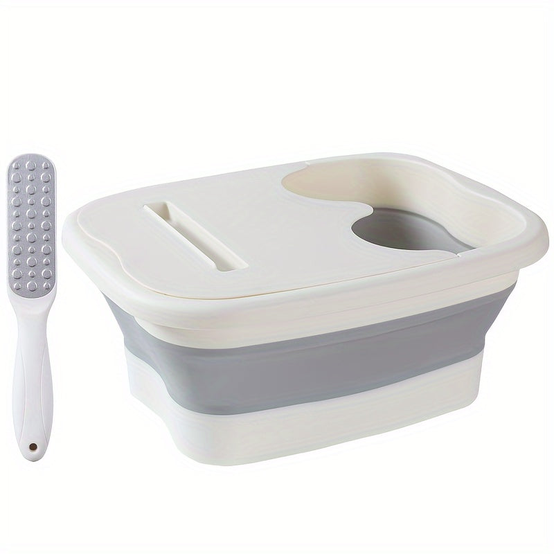 Портативная складная массажная ванночка для ног с крышкой, глубокое погружение, ручной массажный бассейн