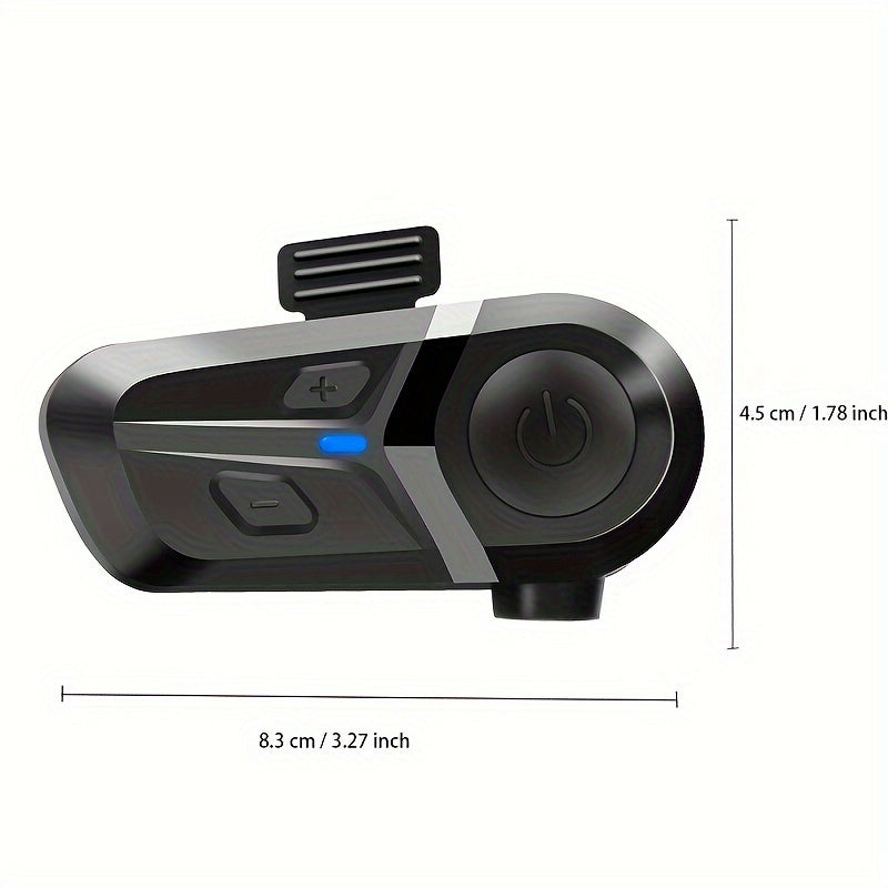 Motorcycle Wireless Helmet Headset Black Blue Stereo Hands-Free Calling