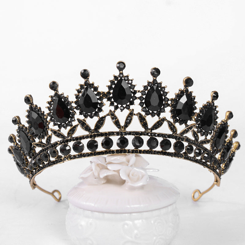 Bridal Headpiece with Gold and Water Diamond Accents for Wedding Accessories