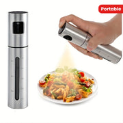 100ml Stainless Steel Oil Spray Bottle for Kitchen Seasoning and Barbecue