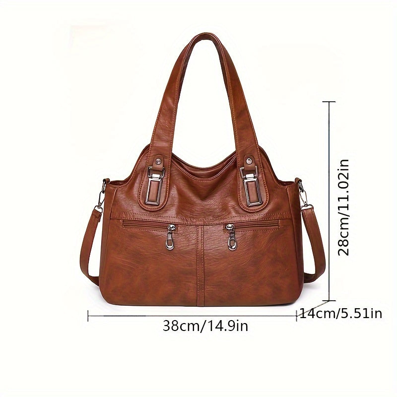 Ayollar uchun katta sig'imli yelka sumkasi, bir nechta zipli bo'limlari, suv o'tkazmaydigan dizayni va turli ranglarda mavjud. Sayohat va har kuni foydalanish uchun mukammal. Xavfsiz va ko'p funksiyali.