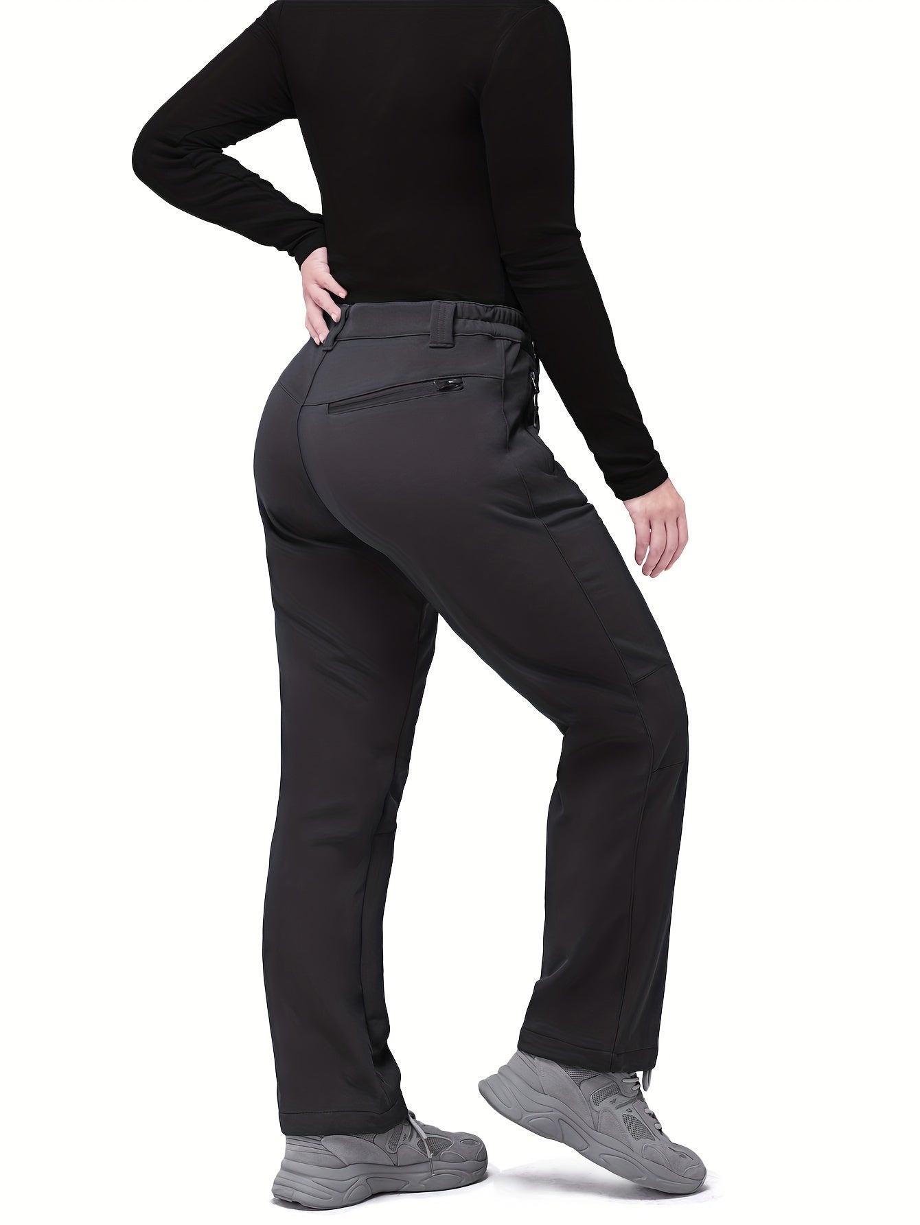 Women's Fleece-Lined Snow and Ski Pants Windproof Warm Outdoor Plus Size