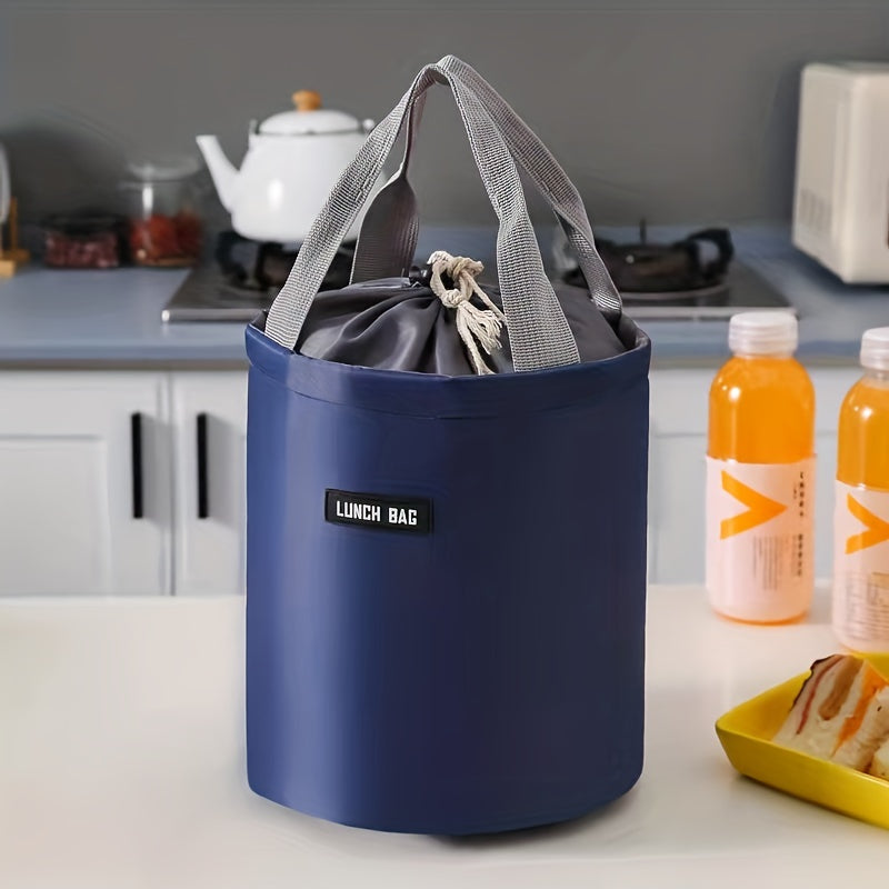 Yoshlar va kattalar uchun portativ izolyatsiyalangan tushlik sumkasi, dumaloq tutqichli dizayn