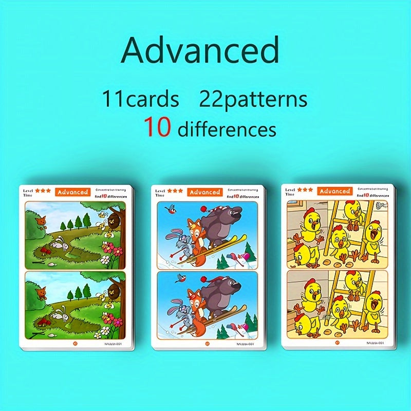 Kids Concentration Puzzle Game with Erasable Picture Cards