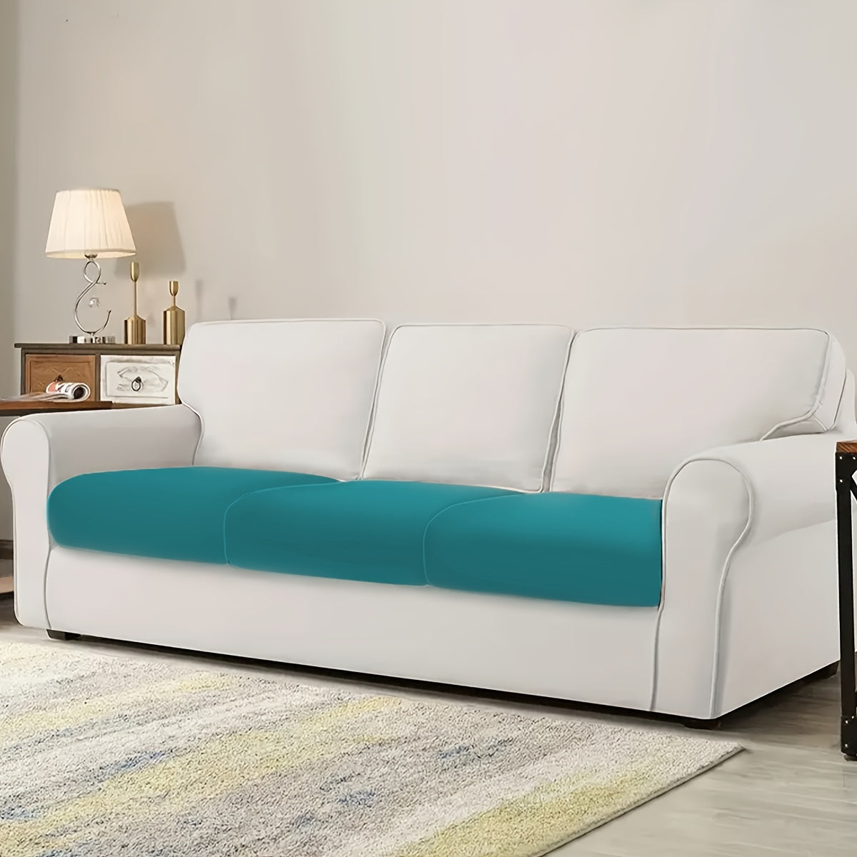 Набор чехлов для подушек дивана однотонного цвета с высокой эластичностью, индивидуально заменяемые. Подходят для всех сезонов, идеальная защита мебели для спальни, офиса, гостиной.