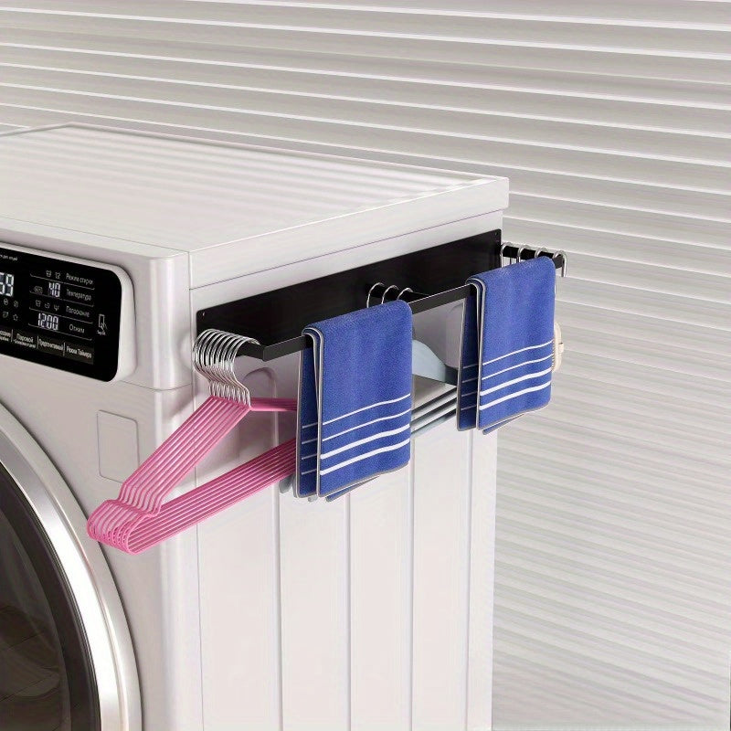 Portable Magnetic Wall Hooks for Clothes Organization in Bathroom or Laundry