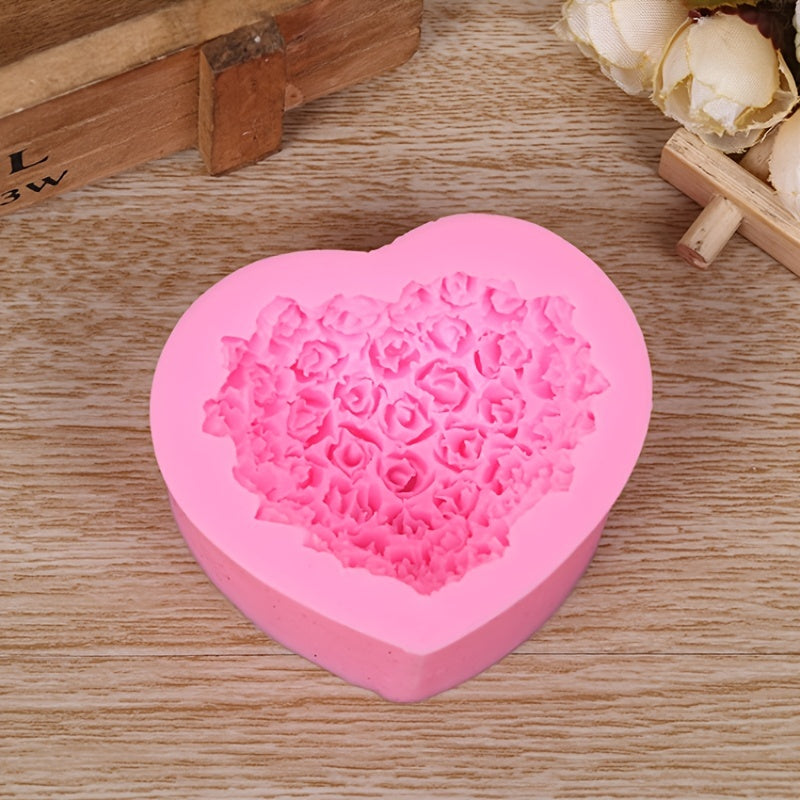 Rose Flower Silicone Mold for Cake Decorating and Ice Cream Making