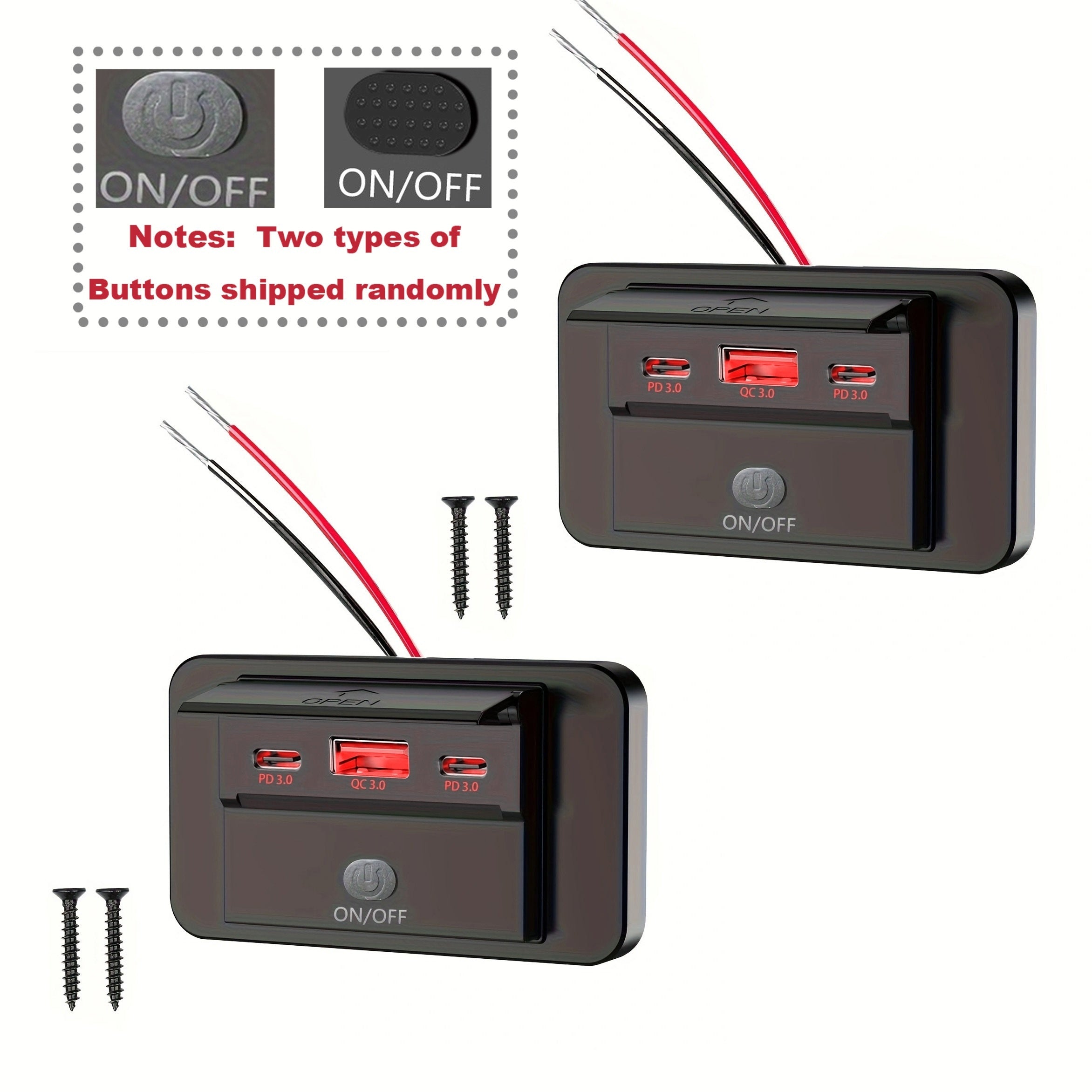 Ko‘p qurilmalik USB avtomobil zaryadlovchi tez zaryadlash uchun rozetka, avtomobillar, RVlar, qayiq uchun