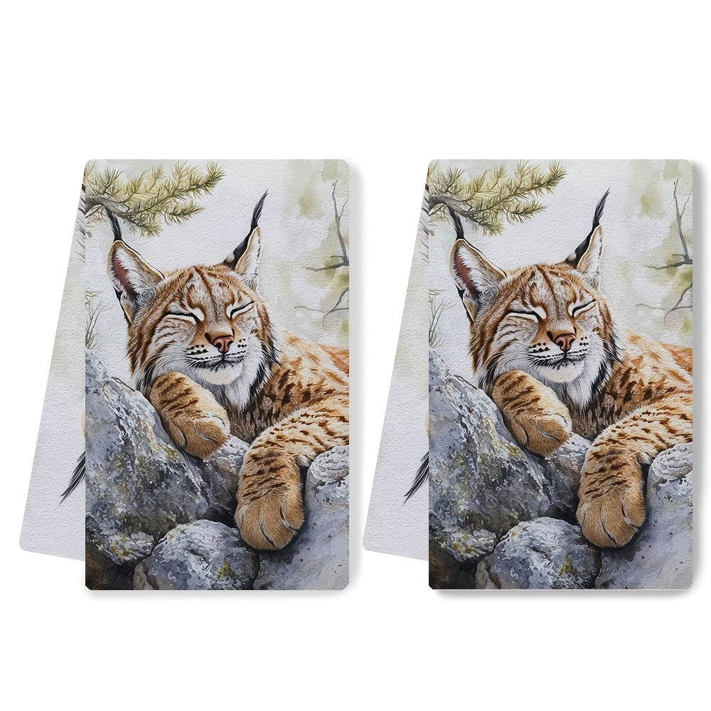 2 ta Ultra Soft oshxona sochiqlari to'plami 40x60cm, suv o'tkazmaydigan, qirg'oq dizayni