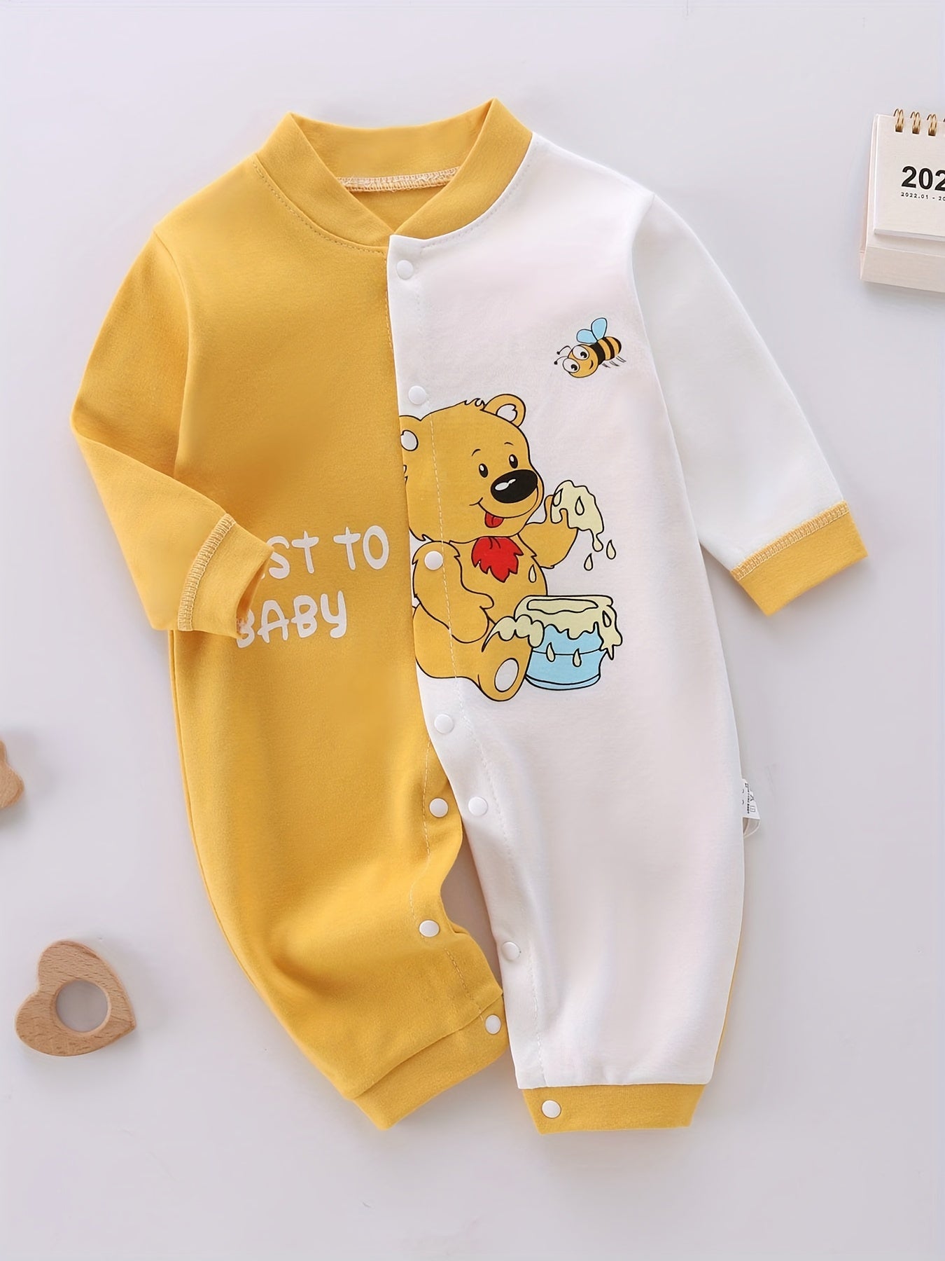 Baby Romper for 0-3 Years Old Cotton Dinosaur Cartoon Color Block Spring Fall Outdoor