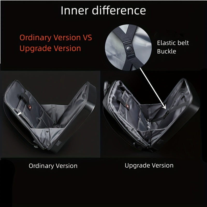 Men's Expandable Travel Backpack Water-Resistant Anti-Theft Charging Shoulder Bag