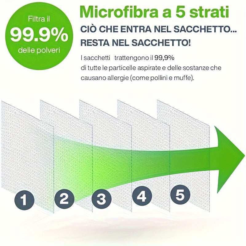 VK 135 136 uchun 6 ta vakuum sumkasi, changyutgich uchun almashtirish sumkasi