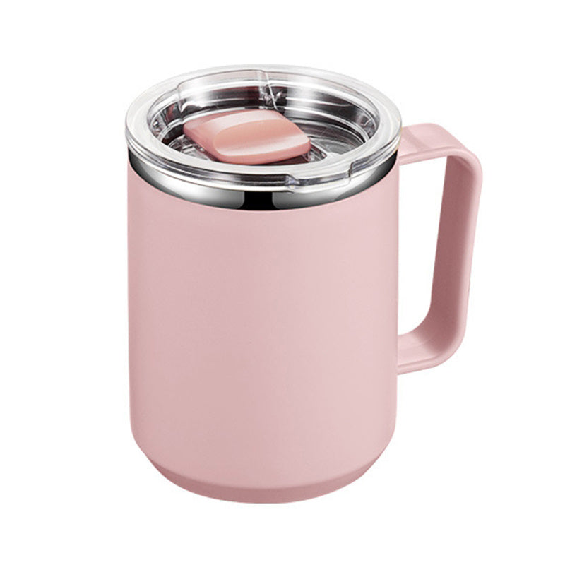 Insulated Stainless Steel Coffee Mug with Handle and Lid for Office Outdoor School