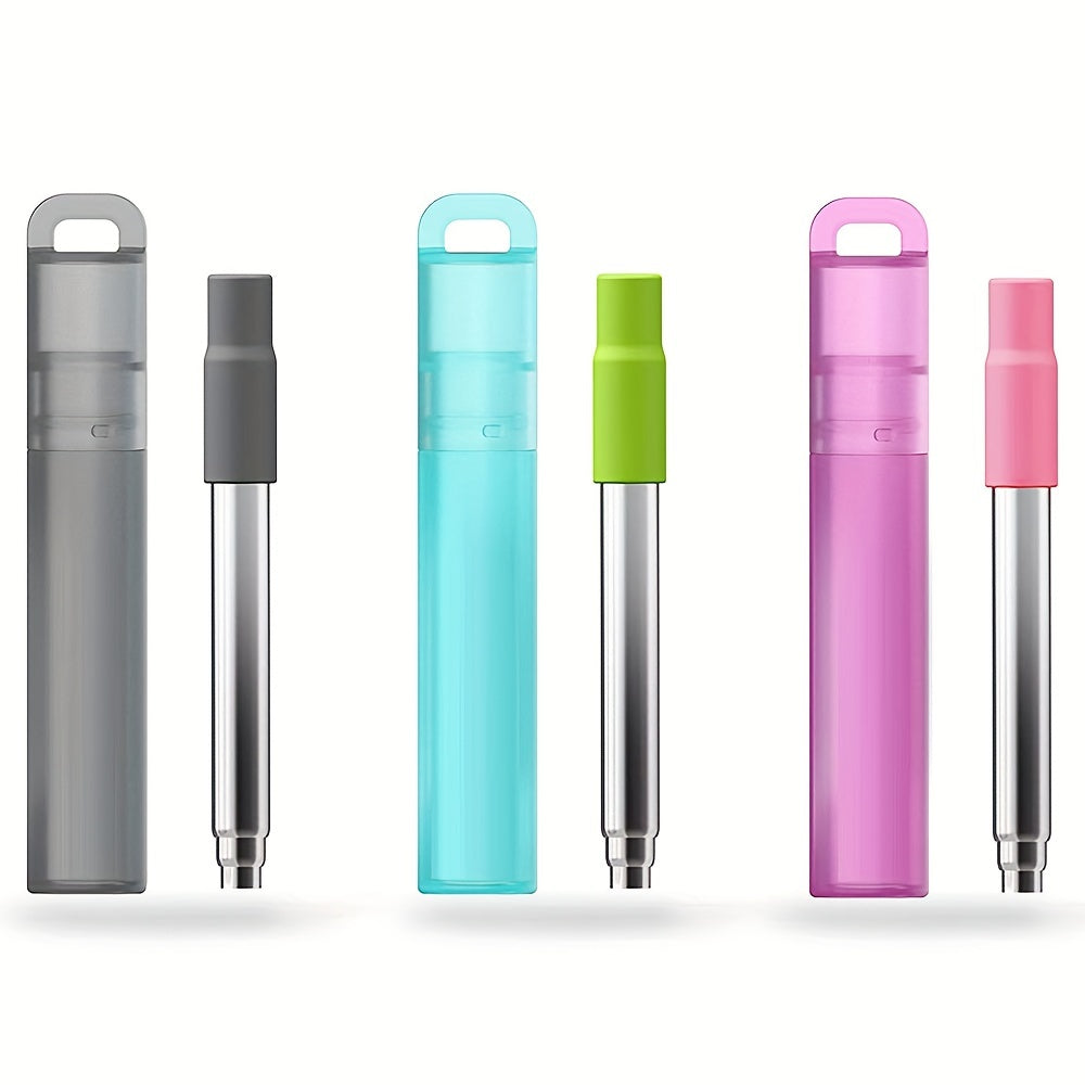 Stainless Steel Telescopic Straw Reusable Eco-Friendly Drinking Accessory
