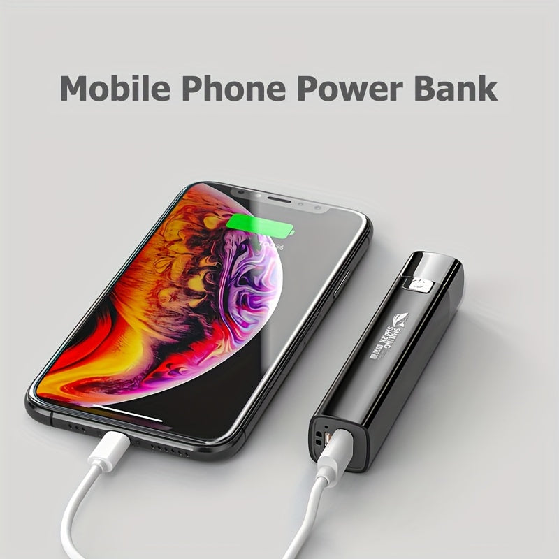 Linterna LED con banco de energía 150-350 lúmenes, batería de litio recargable, recargable por USB, para acampar y hacer senderismo al aire libre