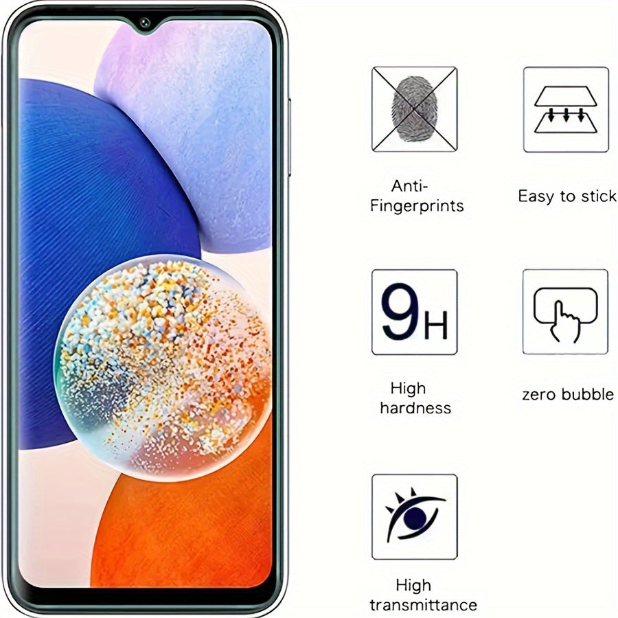 5pcs Tempered Glass Screen Protectors for Samsung Galaxy Models A12 A13 A14 A15 A24 A25 A35 A55 A34 A54 A32 5G A31 A51 A71 A04 A04S S20 FE S21 FE S23 FE 5G A30S A50 A22 A52S A53 A72 A73 5G A10