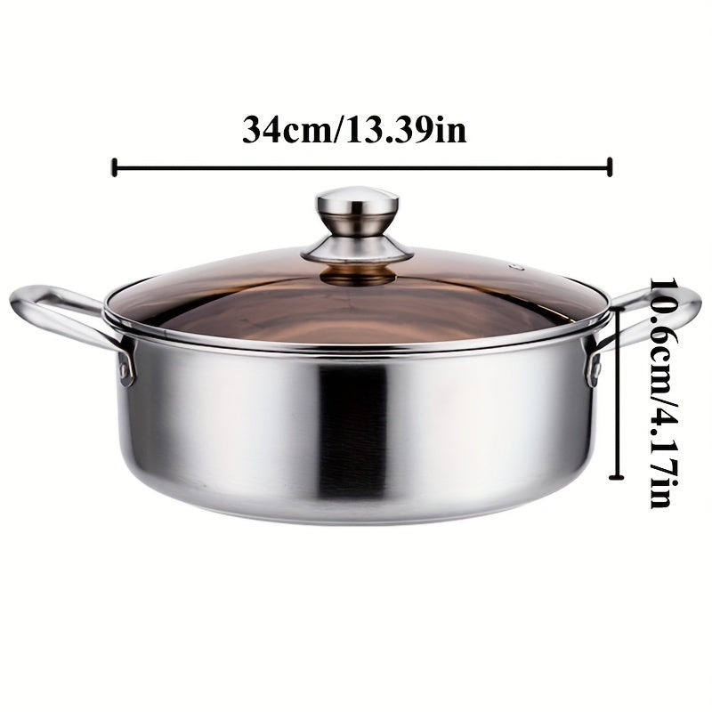 Stainless Steel Hot Pot Set Durable Extra-Thick Cooking and Soup Pots