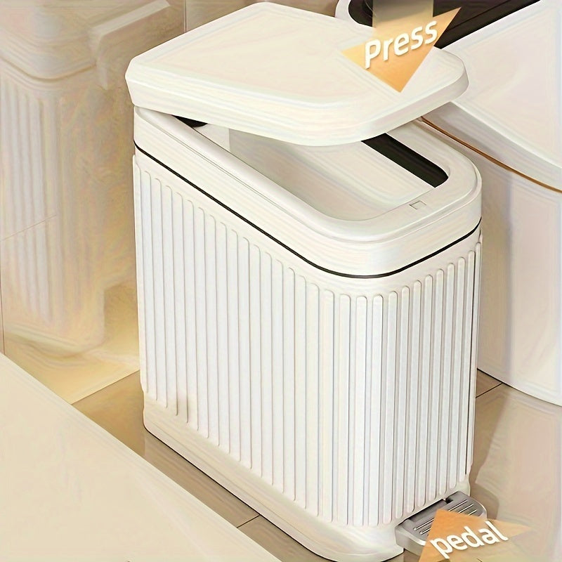 7L Diaper Pail with Press Operation Compact Trash Can for Adults and Teens