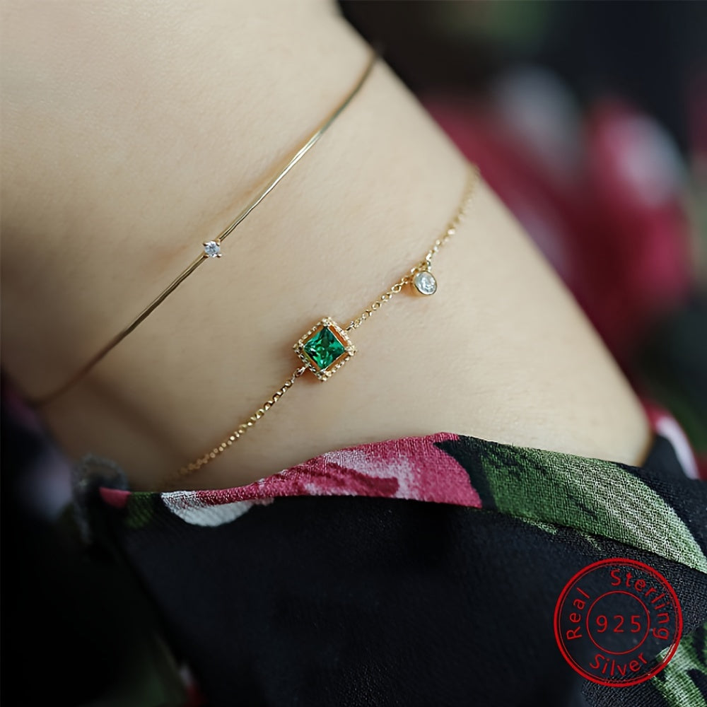 Pulsera de plata de ley para mujer retro japonesa lujo ligero joyería delgada regalo