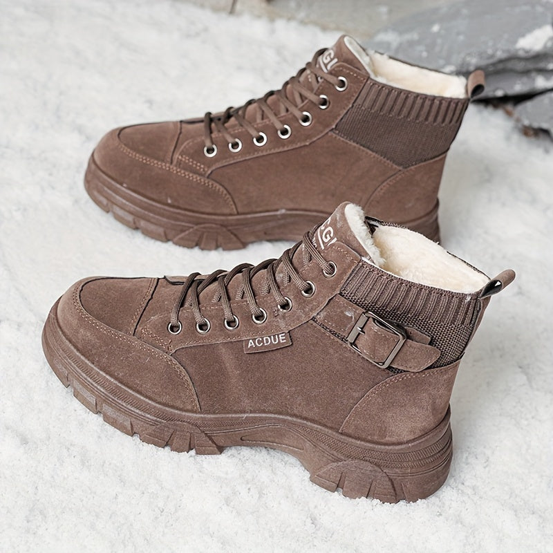 Women's Winter Short Boots Plush Lining Waterproof Ankle Shoes