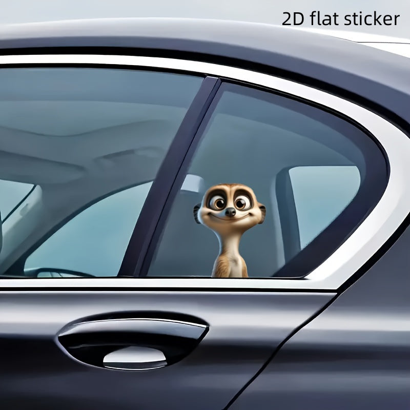 Cute Meerkat Car Decal Vinyl Sticker for Rear Window Bumper Glass
