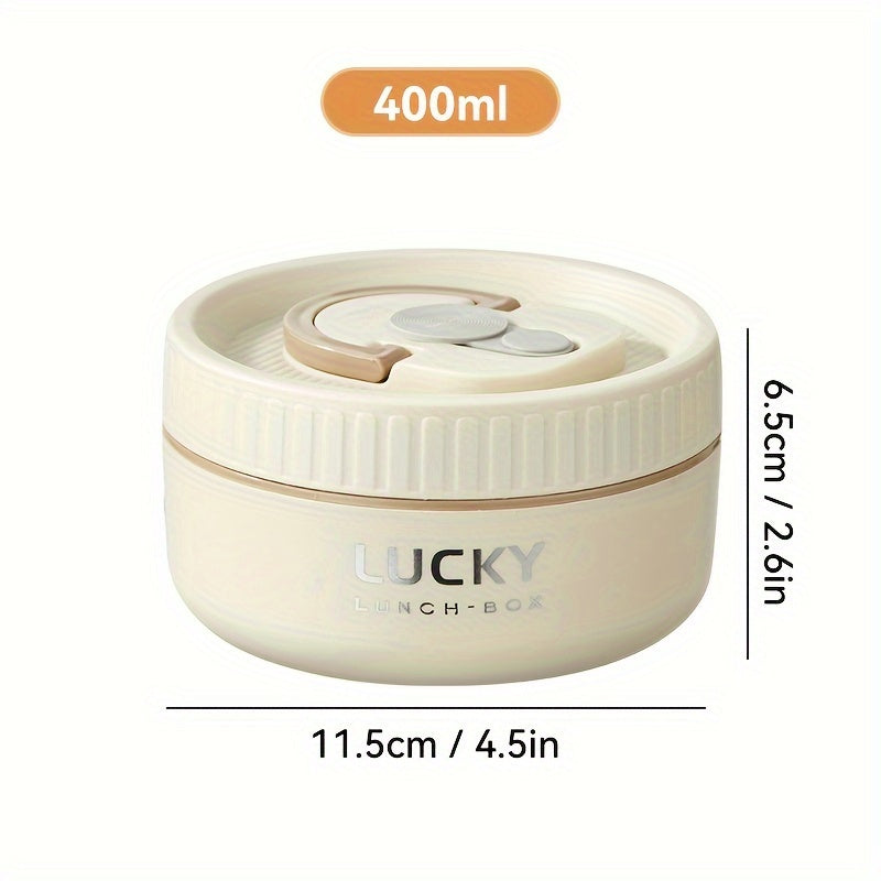 Stainless Steel Lunch Box Leak-Proof Round Bento Container for Meals and Salads