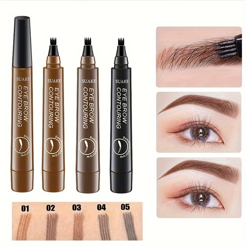 Women's Waterproof 3D Liquid Eyebrow Pencil - Long-Lasting, Smudge-Proof