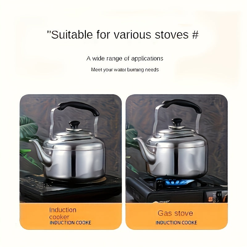 Stainless Steel Teapot 4.5L Induction and Open Flame Suitable for Kitchen and Restaurant