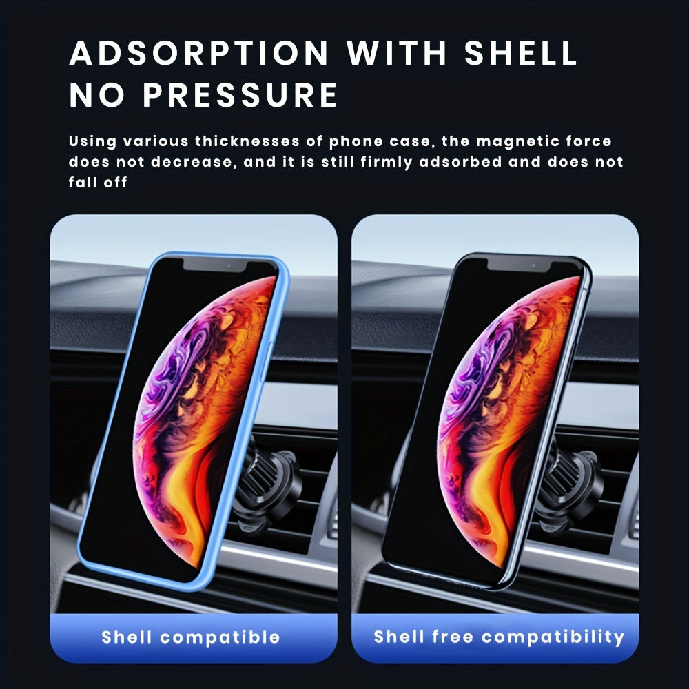 Barcha smartfonlar uchun magnit avtomobil telefon tutgichi vent montaji