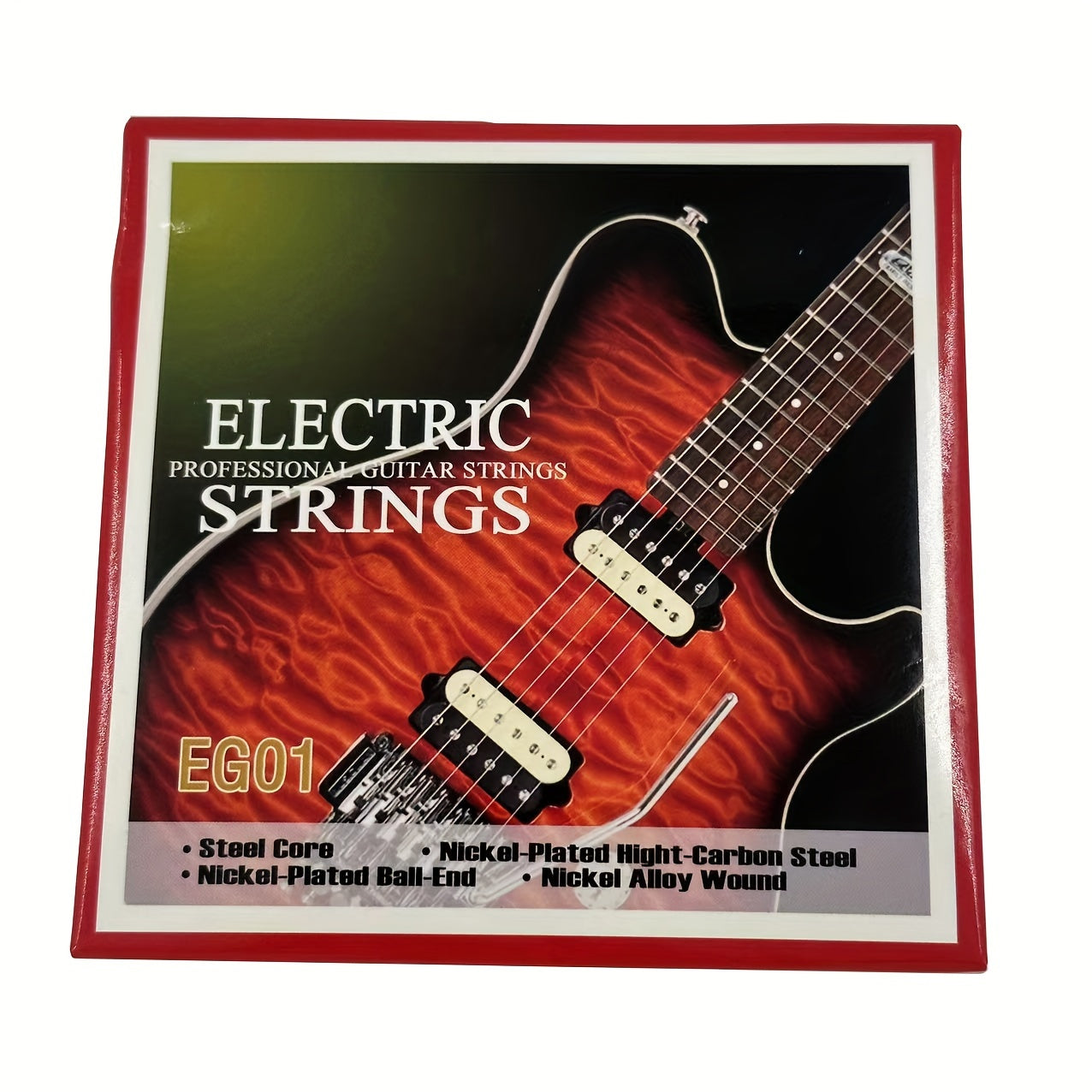 Juego de cuerdas para guitarra eléctrica de aleación de acero niquelado con núcleo enrollado de 6 cuerdas