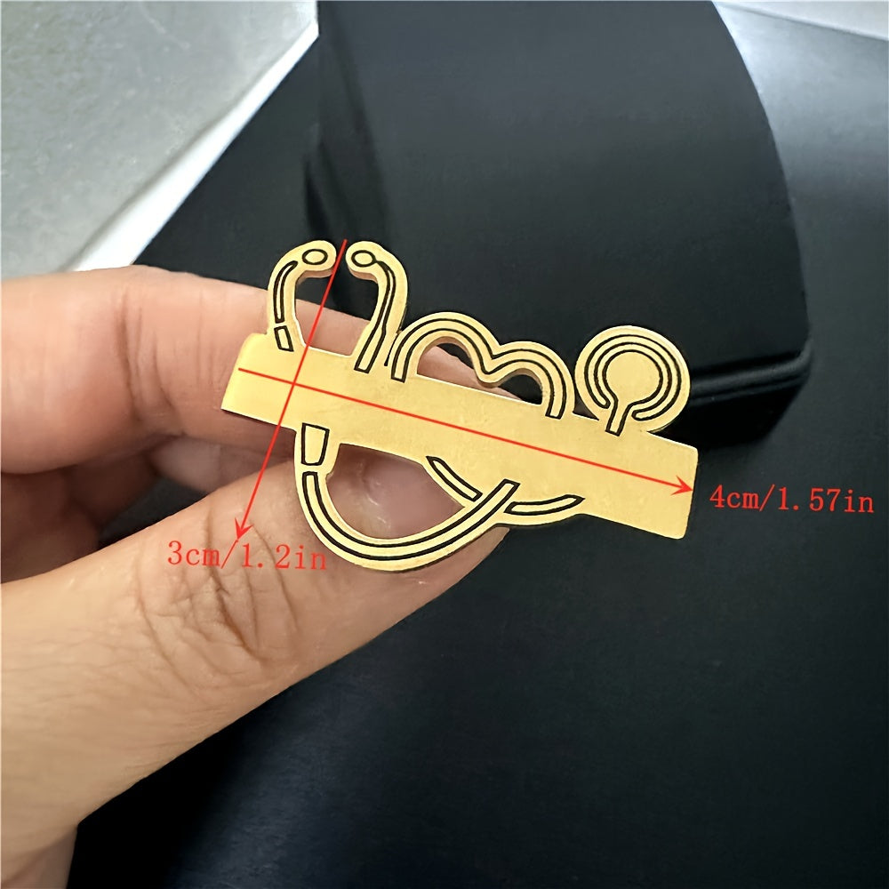 Personalized Stainless Steel Men's Brooch Engraved Name Logo Gift for Fathers Day