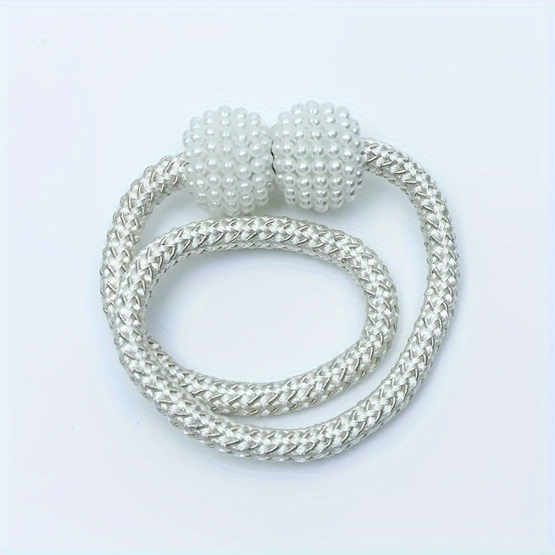 Magnetic Curtain Tiebacks Clips Rope Holdbacks for Draperies and Curtains